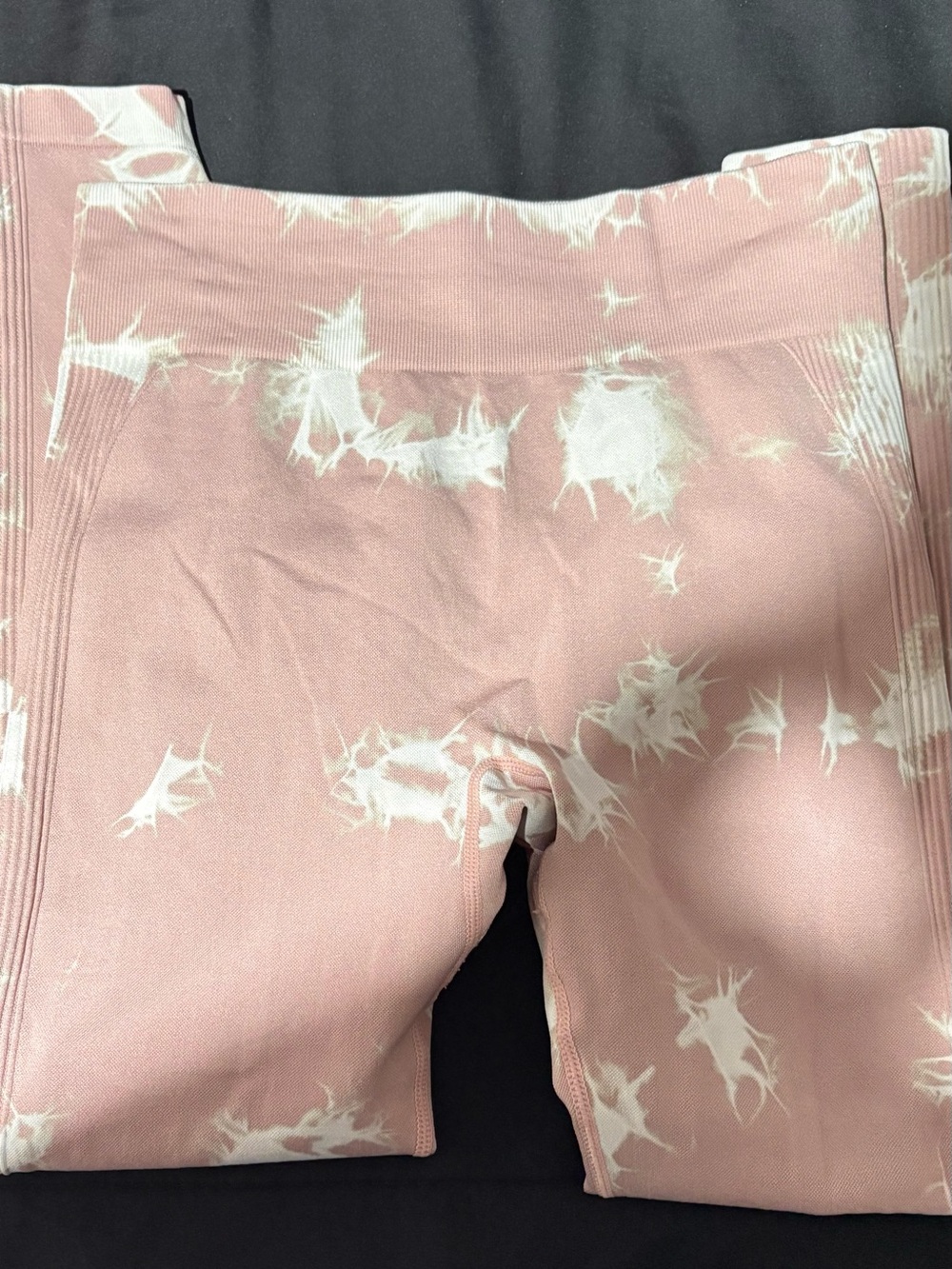 Women's Pink Tie-Dye High-Rise Active Shorts